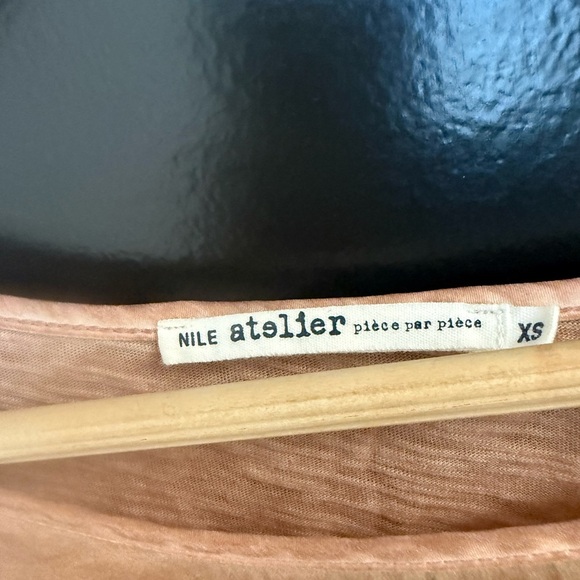 Nile Atelier XS (oversized) Silk EUC Elegant Rust Floral Women's Blouse - Picture 7 of 10